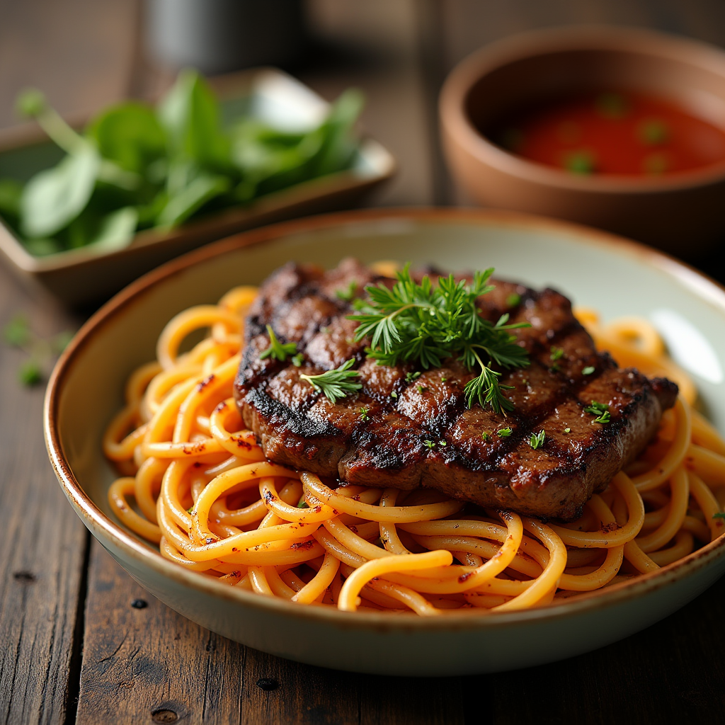 Hearty Steak and Pasta Recipe | EasyRecipy