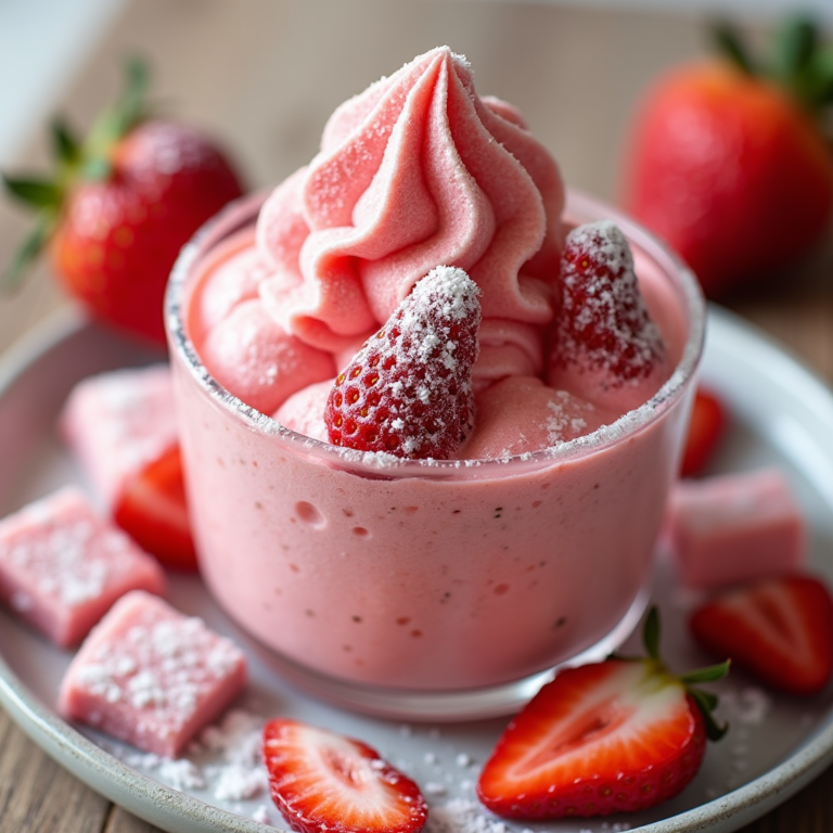 frozen strawberry dessert